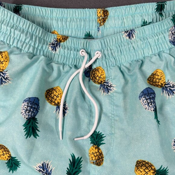 Old Navy Mens Medium Pineapples Printed Swim Trunks Shorts Lined Pull On - Picture 3 of 7